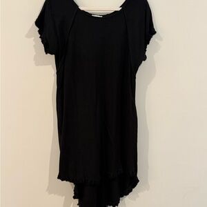 Umgee Black Linen High-Low Dress size Small